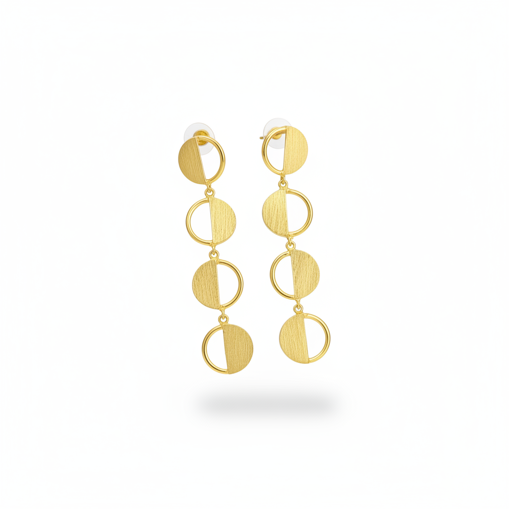 Pendientes POP bañados en oro - Diseñó con carácter