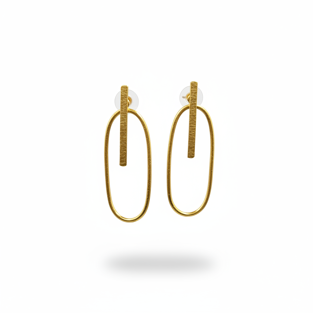 Pendientes MODIGLIANI bañado en oro - Diseño con carácter