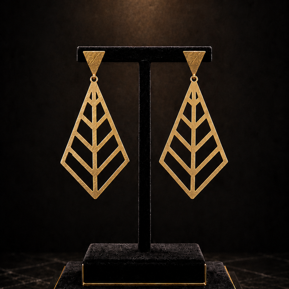 Pendientes CHRISTIE bañados en oro - Diseño con carácter