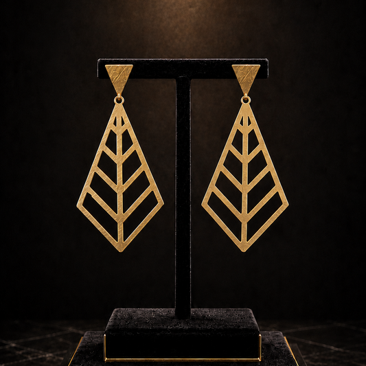 Pendientes CHRISTIE bañados en oro - Diseño con carácter