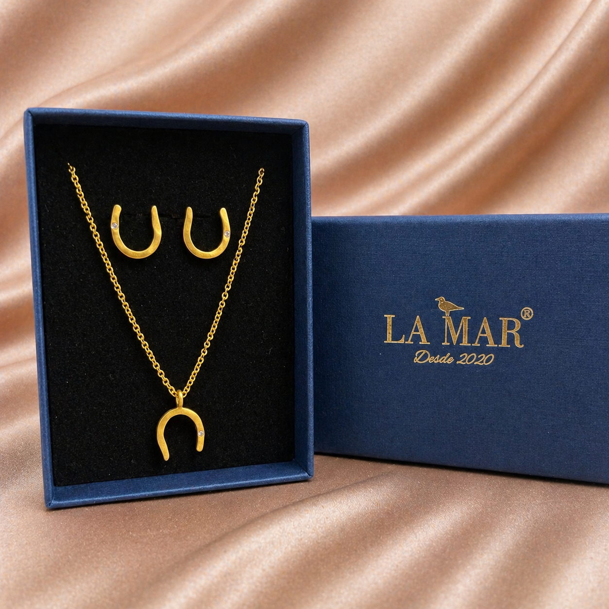 Set HERRADURA bañada en oro