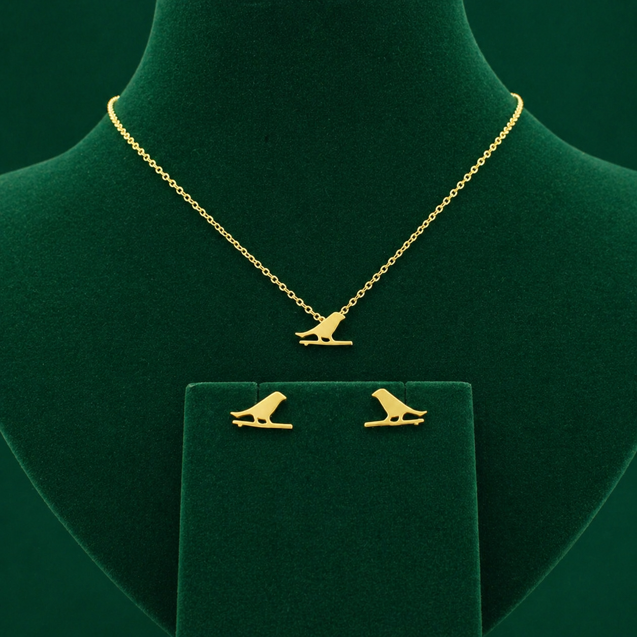 Set PAJARITO EGIPCIO bañado en oro