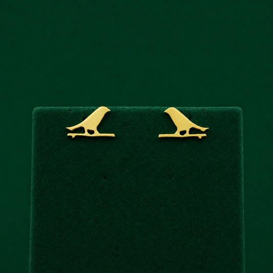 Pendientes PAJARITO baños en oro
