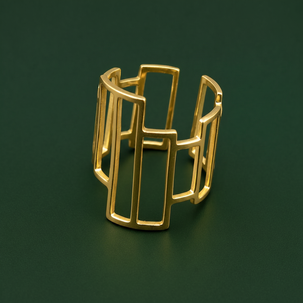 Anillo CHICAGO chapado en oro