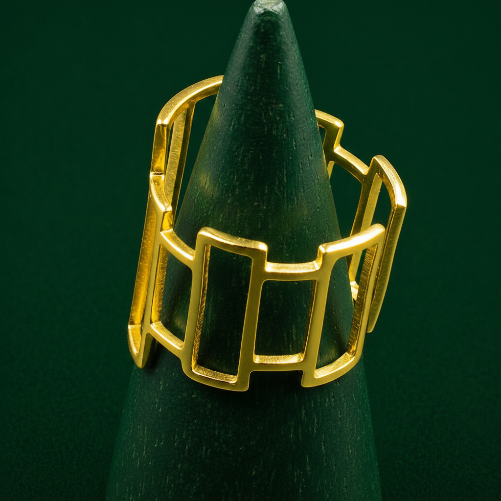 Anillo CHICAGO chapado en oro