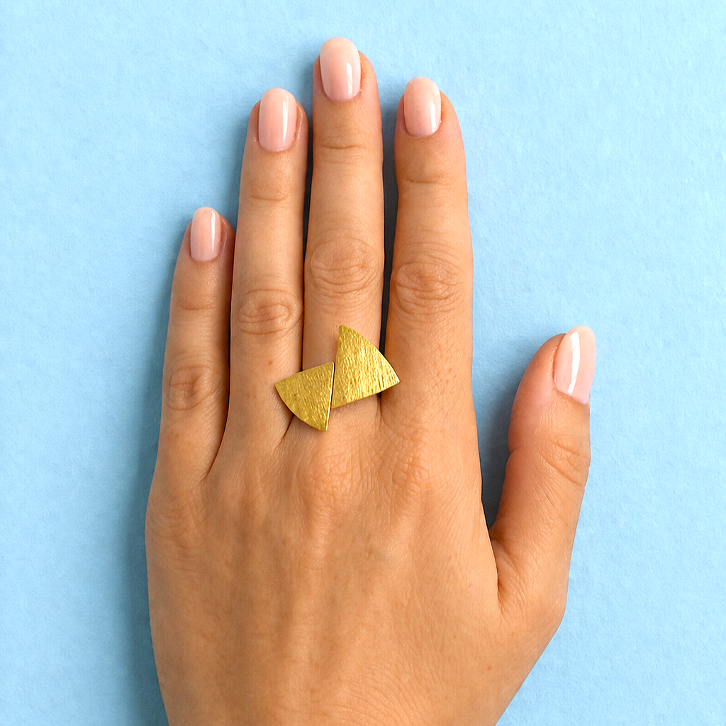 Anillo BERMUDAS bañado en oro
