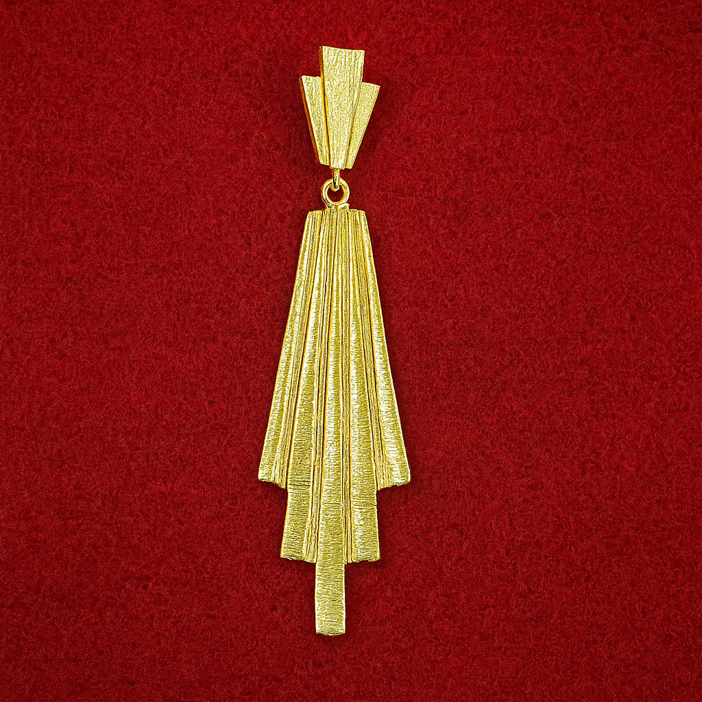 Pendientes CINEMA Nº2 bañados en oro - Diseño con carácter