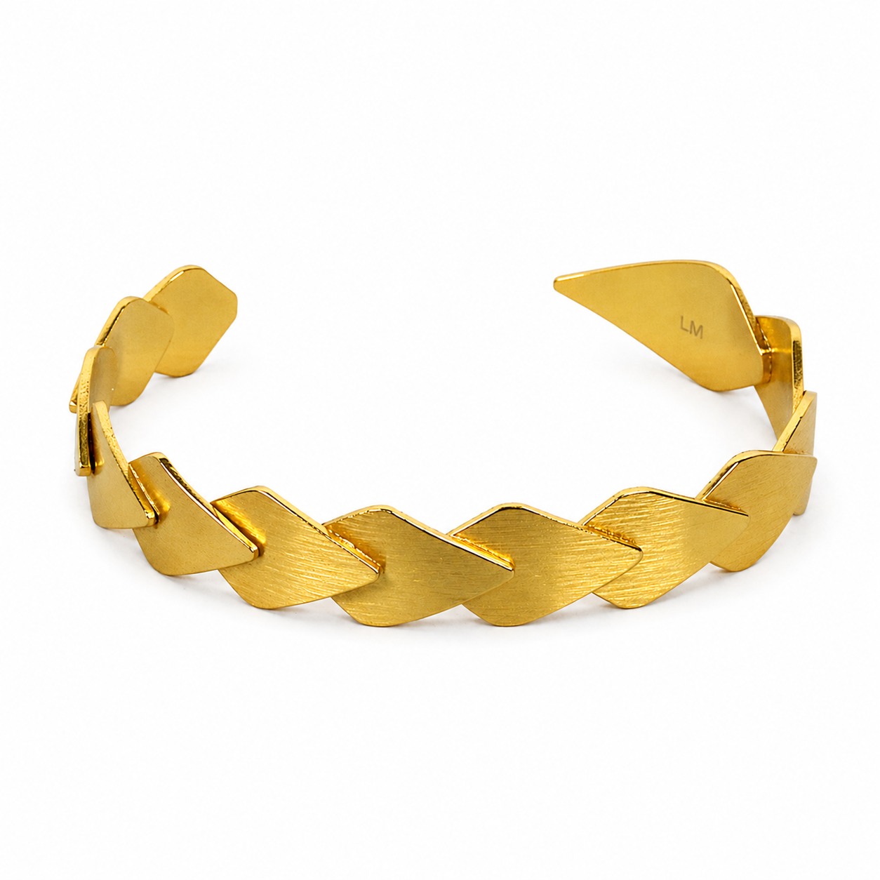 Brazalete SOLVAY bañado en oro - Diseño con carácter