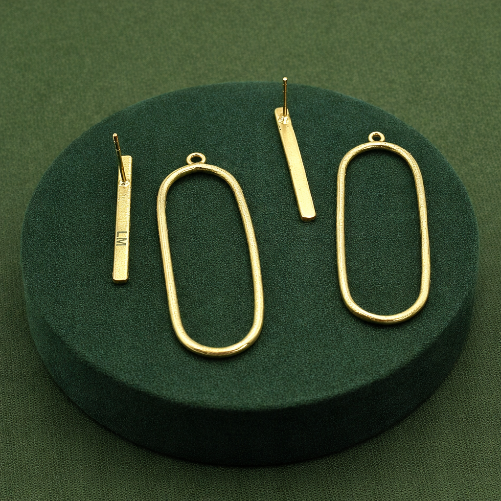 Pendientes MODIGLIANI bañado en oro - Diseño con carácter
