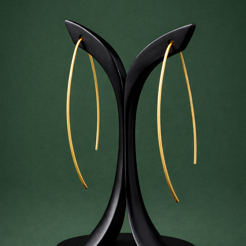 BENE Designer-Ohrringe vergoldet mit 18 kt Gold