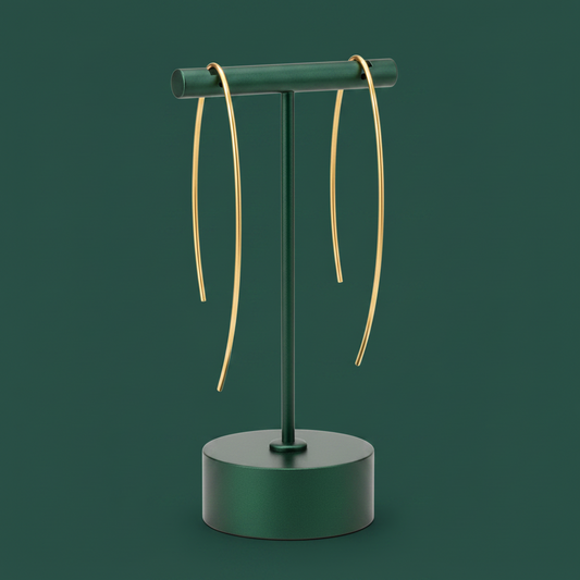 Pendientes BENE de diseño bañados en oro - Diseño con carácter