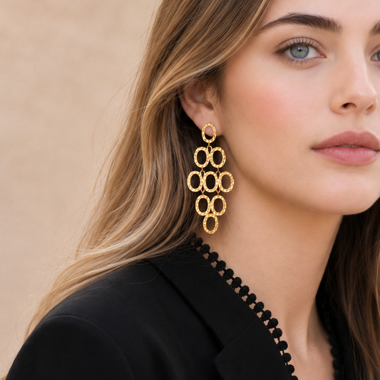 KLIMT earrings plated in 18kt gold