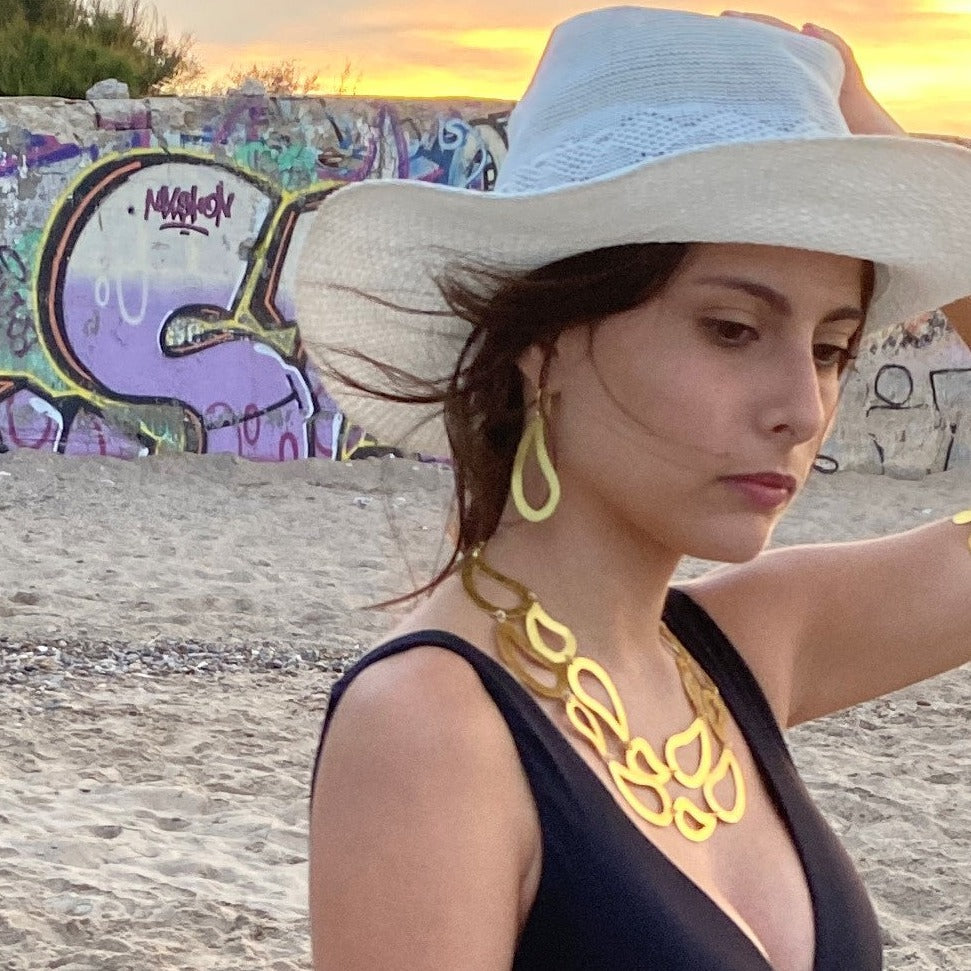 CINEMA earrings plated in 18kt gold