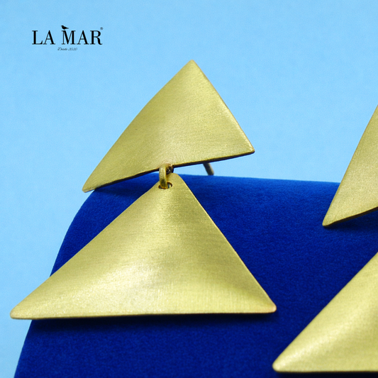 DISK earrings plated in 18kt gold