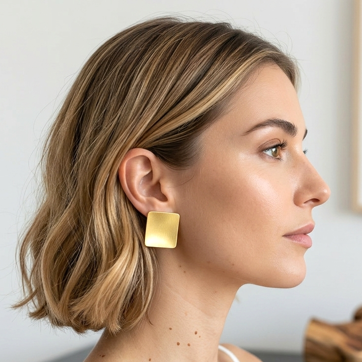 Pendientes PIATTO bañados en oro