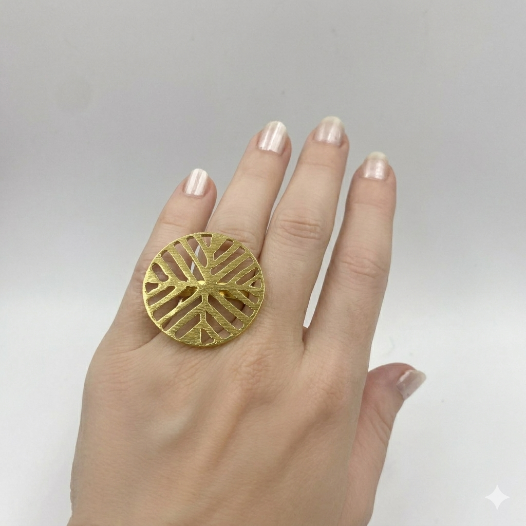 Anillo POEPOE bañados en oro - Diseño con carácter