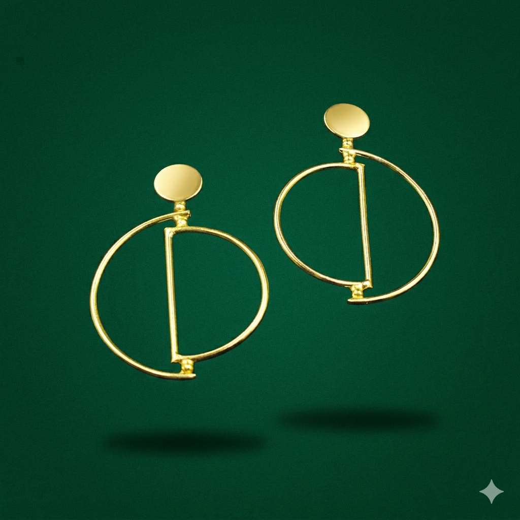 Pendientes KLEE bañados en oro - Diseño con carácter