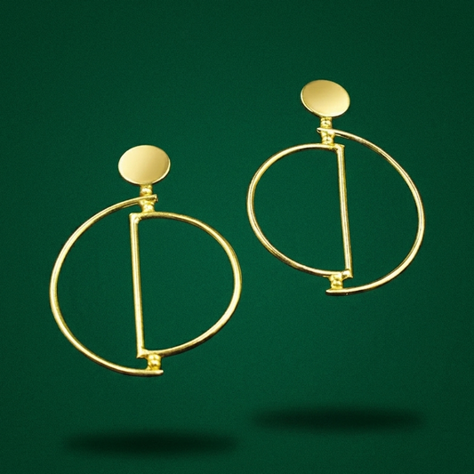 Pendientes KLEE bañados en oro - Diseño con carácter
