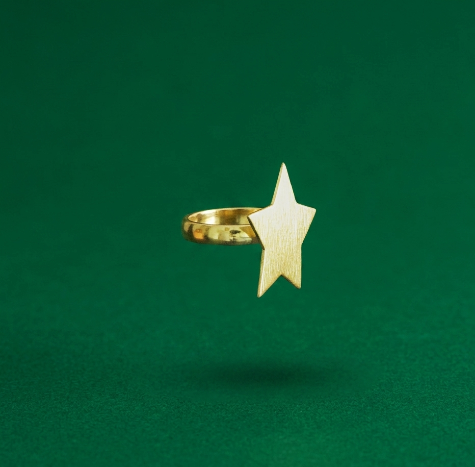 Anillo ESTRELLA bañado en oro