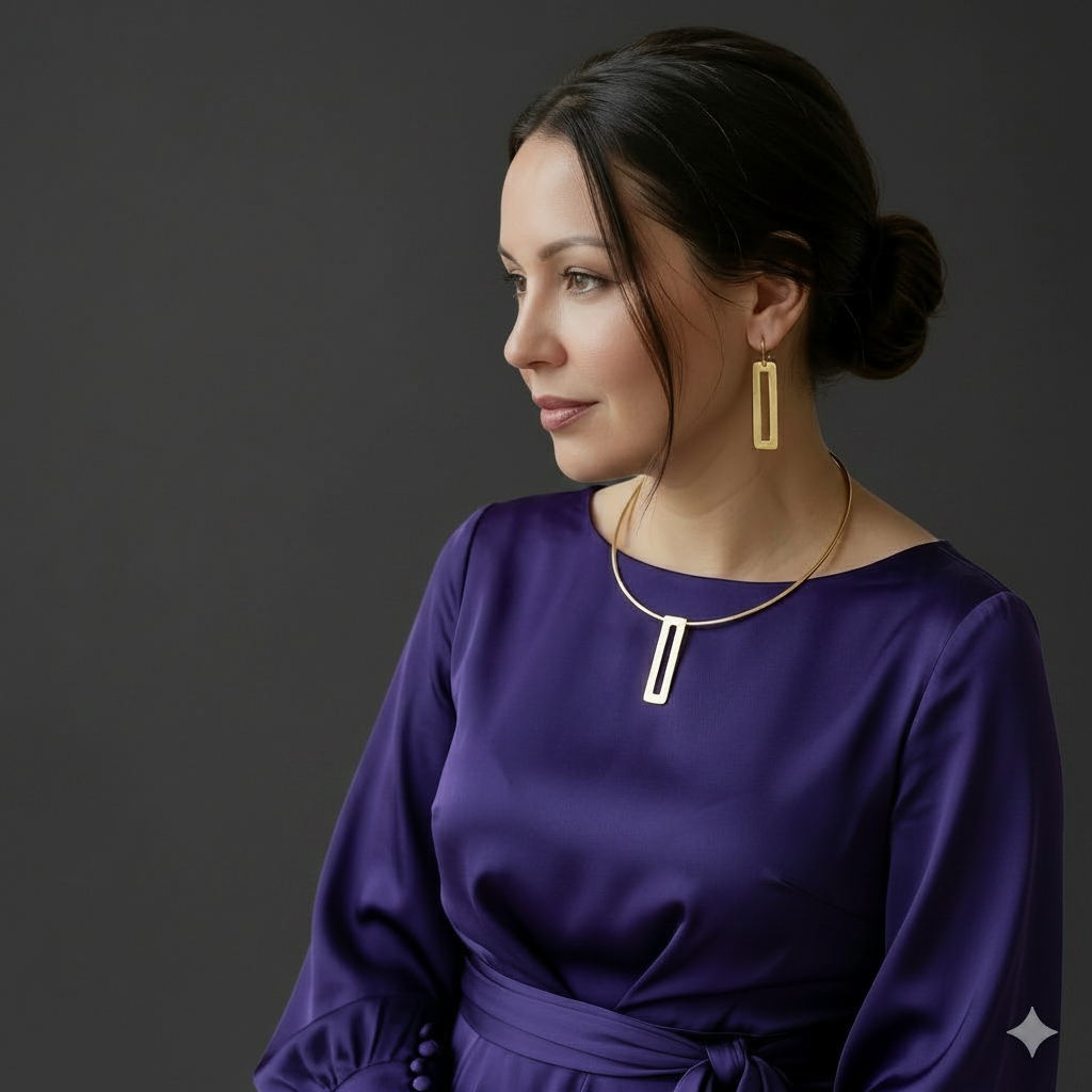 CINEMA earrings plated in 18kt gold
