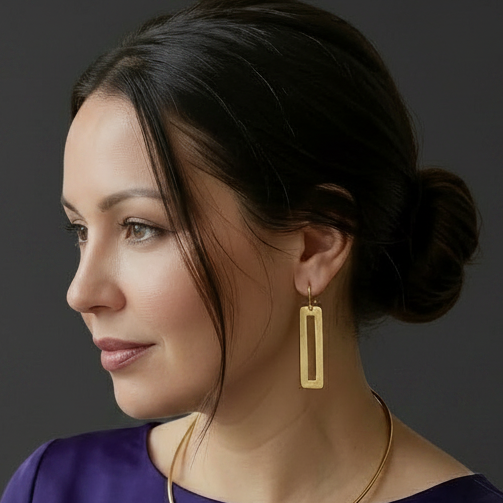 CINEMA earrings plated in 18kt gold
