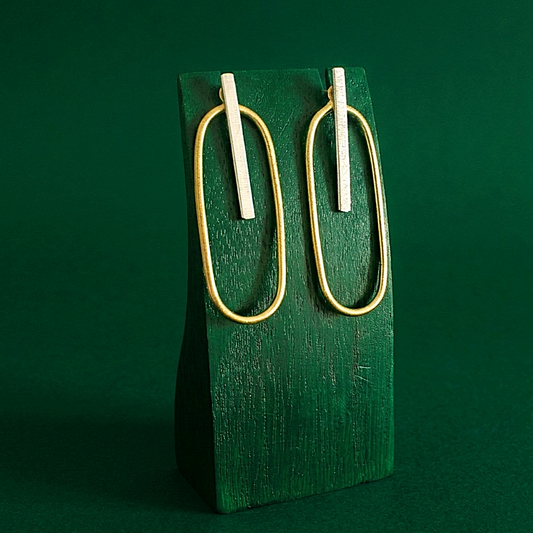 Pendientes MODIGLIANI bañado en oro y plata - Diseño con carácter