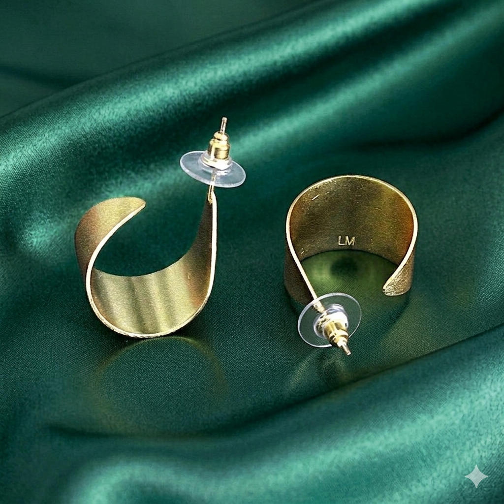 Pendientes ONDE bañados en oro - Diseño con carácter