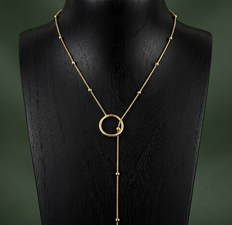 Collar PÉNDULO con calcedonia azul