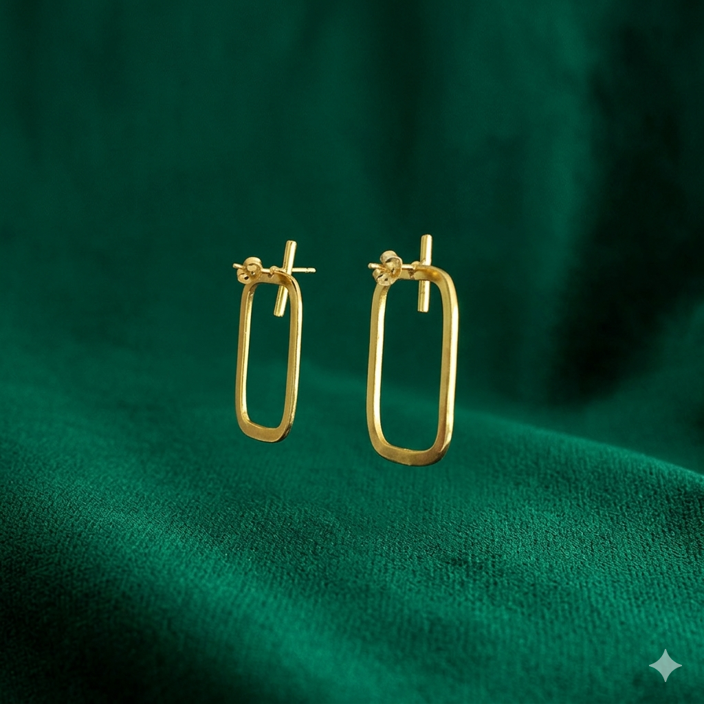 Pendientes STELLA bañados en oro - Diseño con carácter