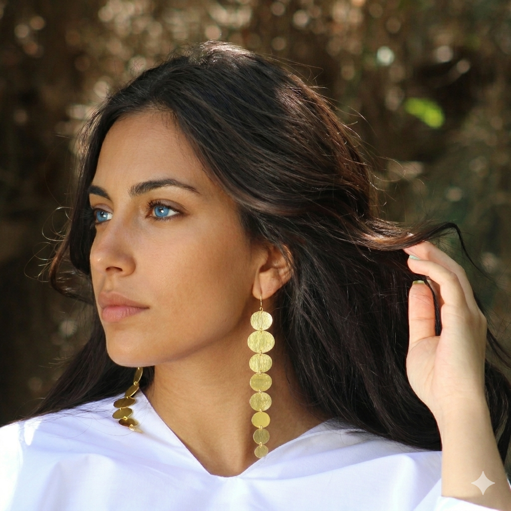 Pendientes LARGE bañados en oro