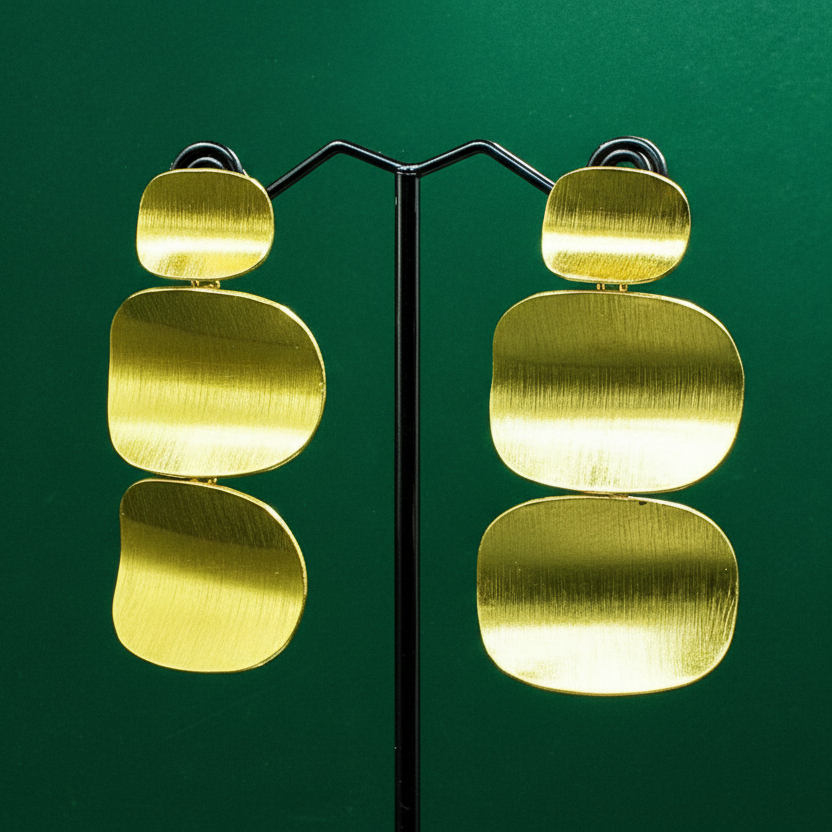 BOÎTE earrings plated in 18kt gold