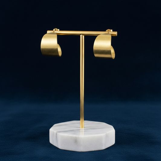 Pendientes ONDE bañados en oro - Diseño con carácter