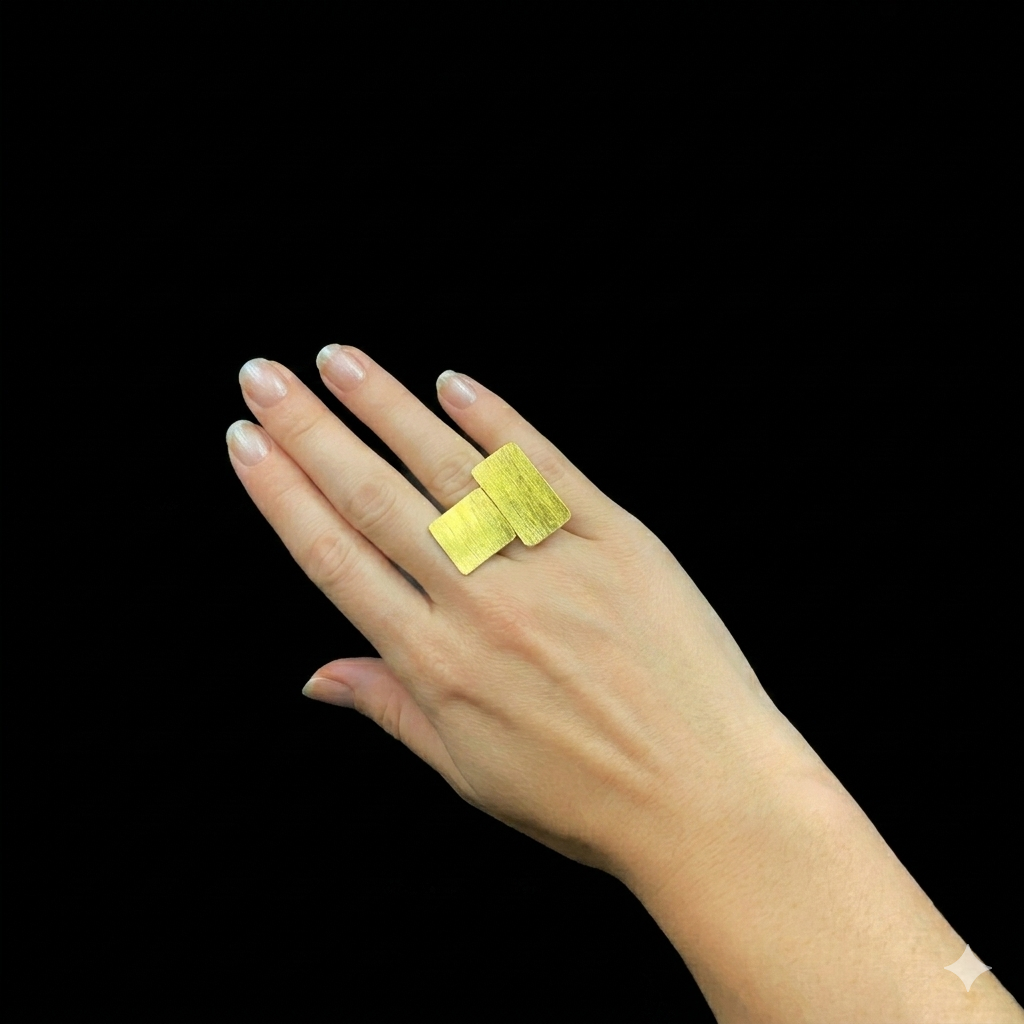 MIRÓ ring bathed in 18kt gold