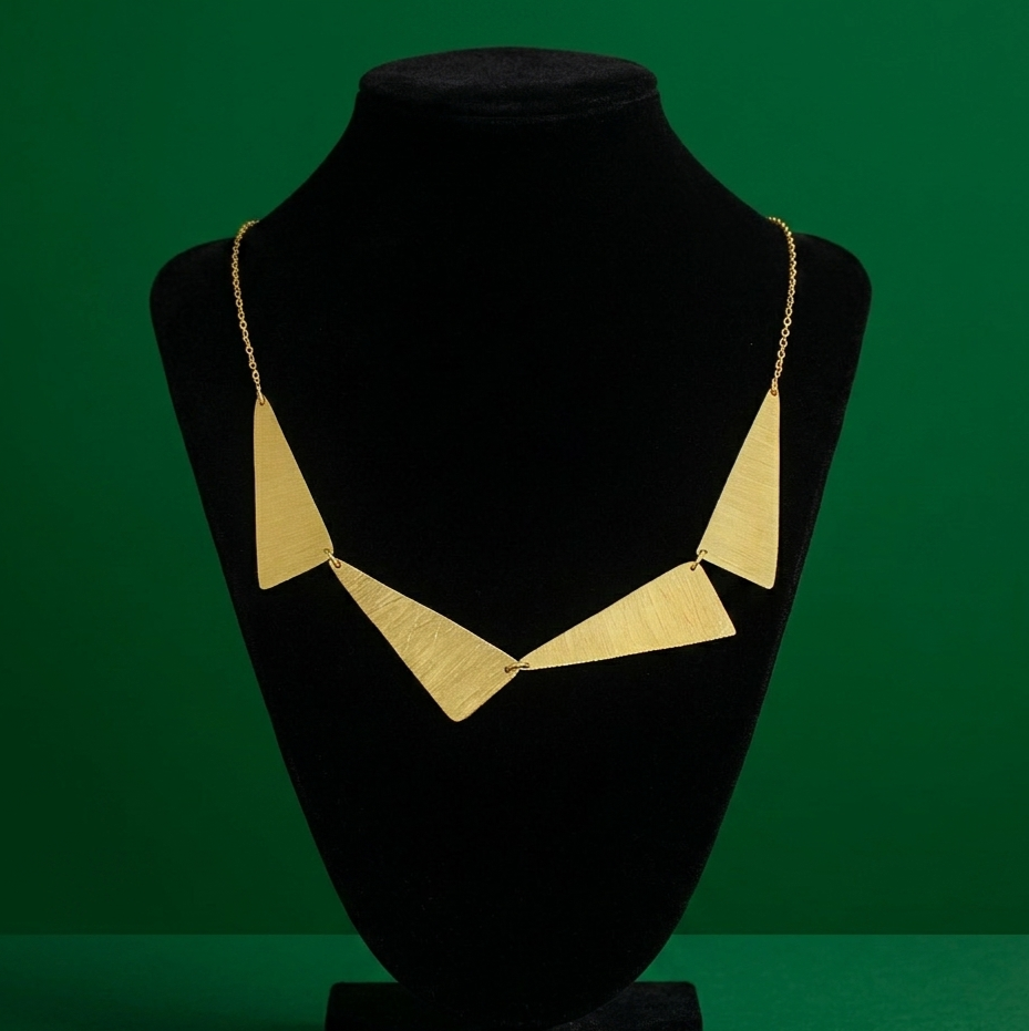 Collar VENTURI bañado en oro 18kt