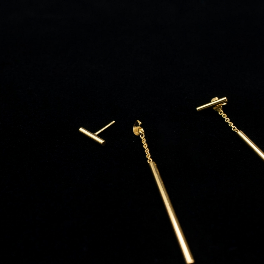 Pendientes SUKKIRI bañado en oro