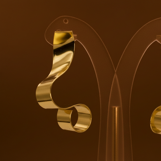 Pendientes RULLO bañados en oro - Diseñó con carácter