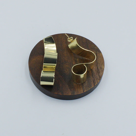 Pendientes RULLO bañados en oro - Diseñó con carácter