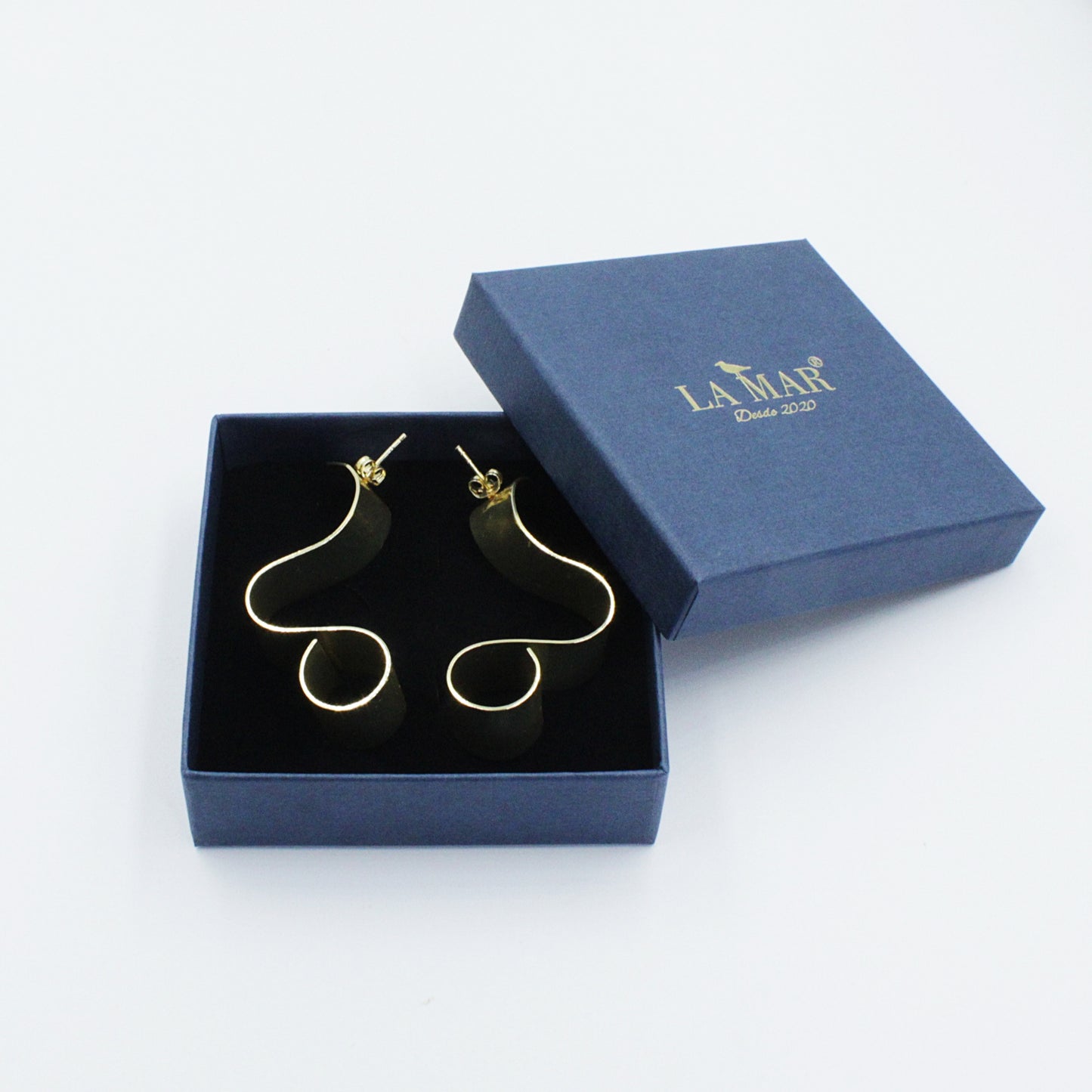 Pendientes RULLO bañados en oro - Diseñó con carácter