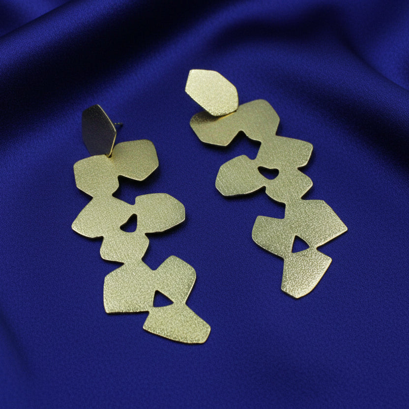 Pendientes MÓDENA bañados en oro - Diseñó con carácter