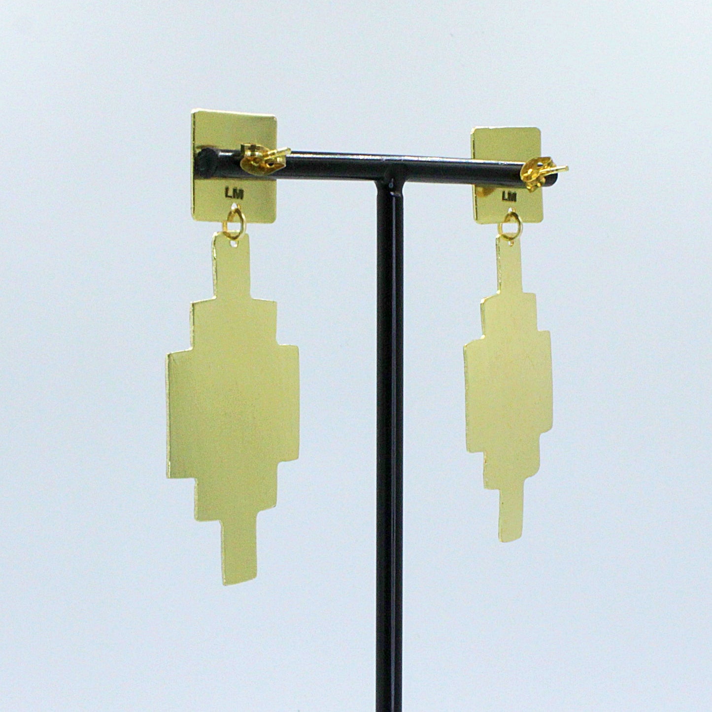 Pendientes WRIGHT bañados en oro - Diseñó con carácter