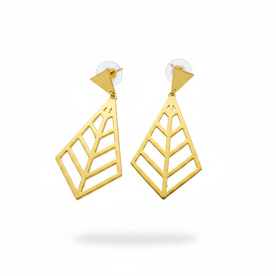 Pendientes CHRISTIE bañados en oro - Diseño con carácter