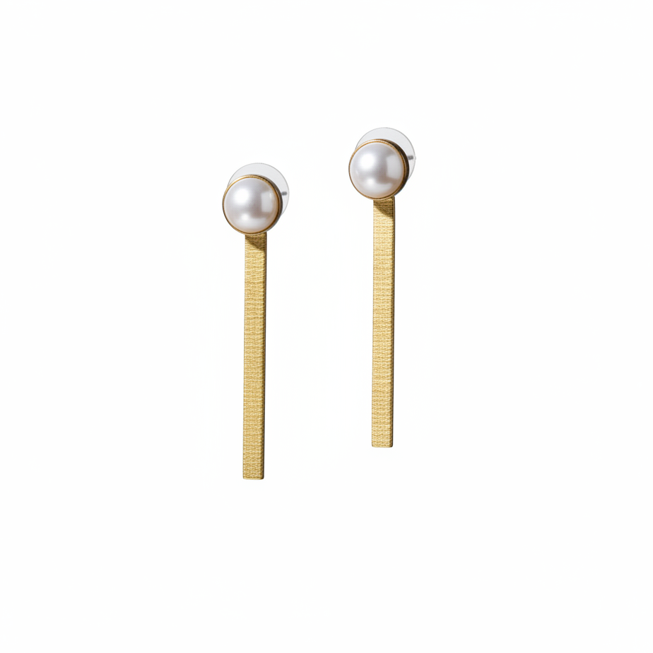 Pendientes TAMARA bañados en oro - Diseño con carácter