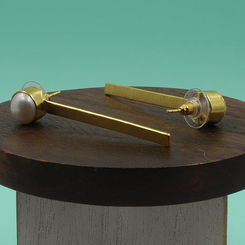 Pendientes TAMARA bañados en oro - Diseño con carácter