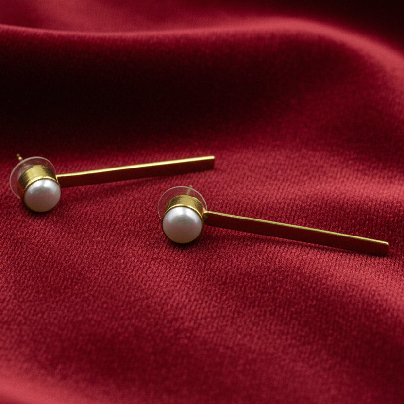 Pendientes TAMARA bañados en oro - Diseño con carácter