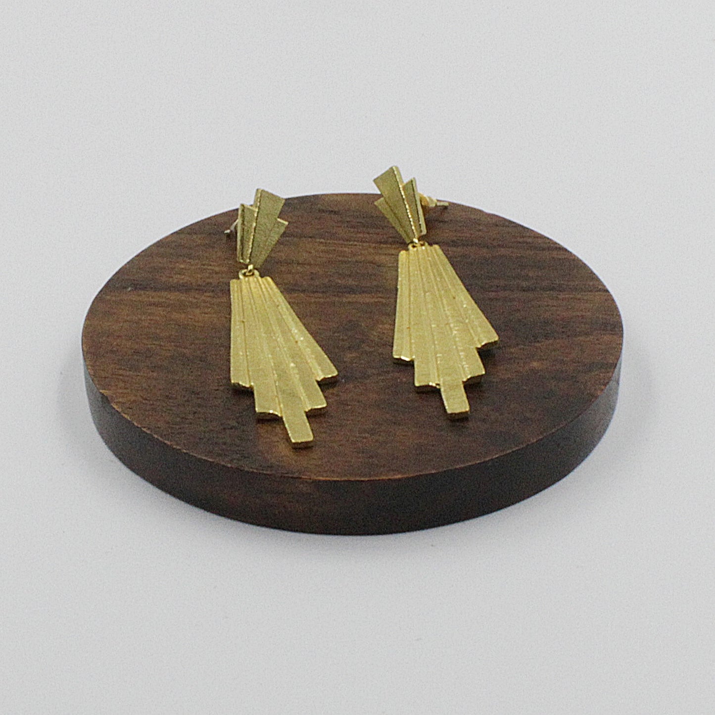 Pendientes CINEMA Nº2 bañados en oro - Diseño con carácter