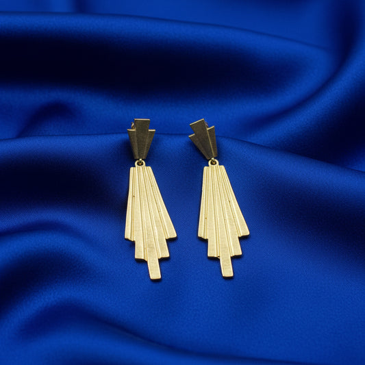 Pendientes CINEMA Nº2 bañados en oro - Diseño con carácter