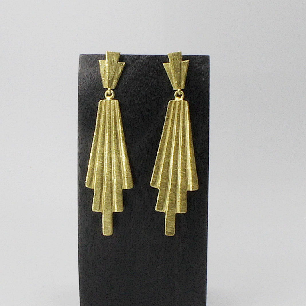 Pendientes CINEMA Nº2 bañados en oro - Diseño con carácter