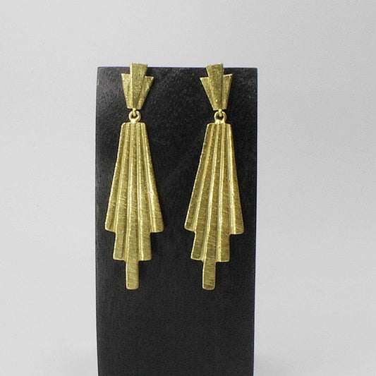 Pendientes CINEMA Nº2 bañados en oro - Diseño con carácter