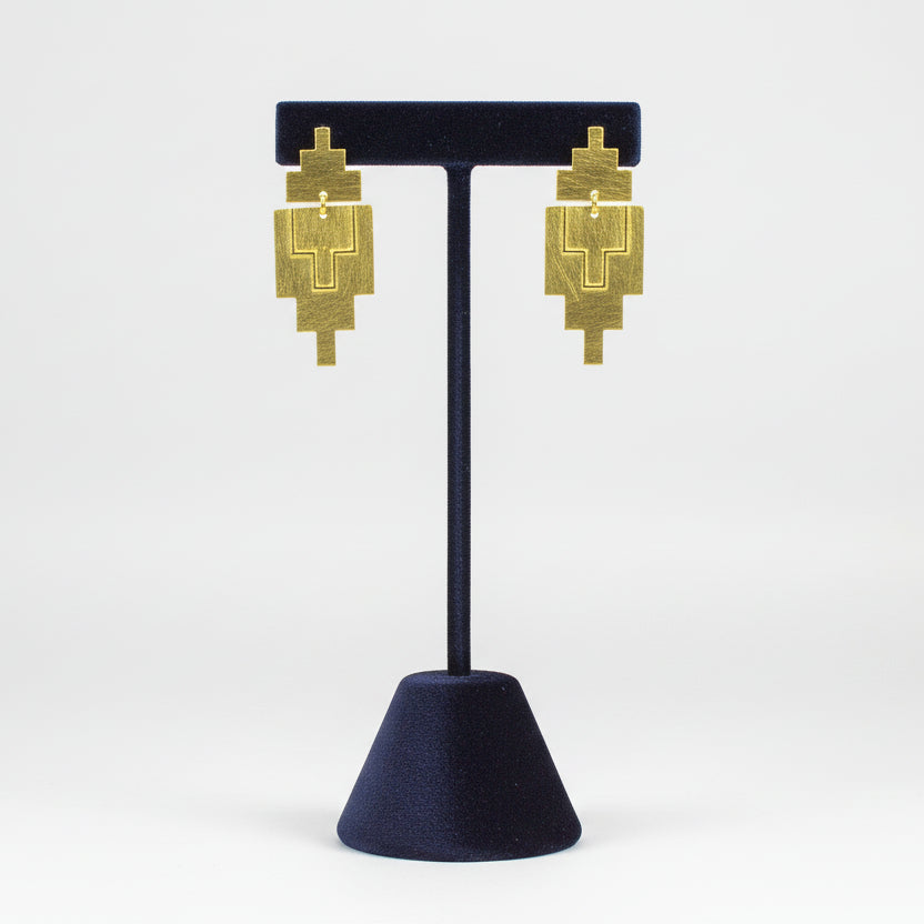 Pendientes KAVANAGH bañados en oro - Diseño con carácter