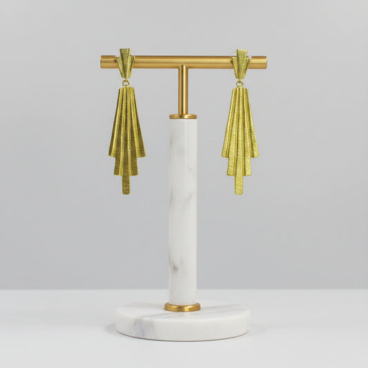 Pendientes CINEMA Nº2 bañados en oro - Diseño con carácter